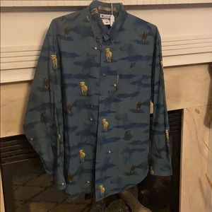 😀 COLUMBIA medium shirt river lodge very nice